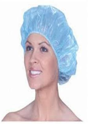 China Long Hair Disposable Head Cover Easy Fit Hospital Consumbles Blue Color High Sanitation for sale