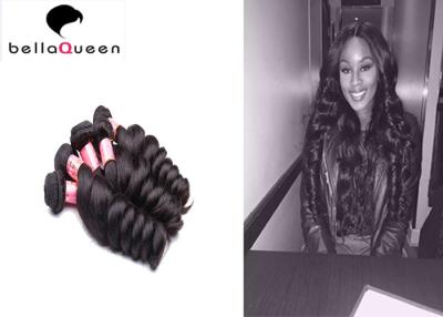 China Unprocessed Indian Virgin Hair Loose Wave 1B Remy Full End Human Hair Weave for sale
