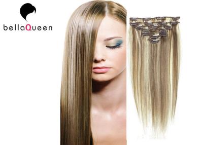 China Brazilian Straight Virgin Clipping In Hair Extensions 6#/613# Ombre for sale