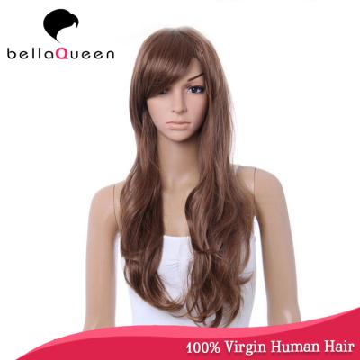 China Long 100% Remy Body Wave Human Hair Lace Wigs 14 - 24 Inch Length for sale