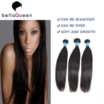 China Beauty Salon 6a Remy Natural Black Straight Hair Weft can be dyed and bleached for sale
