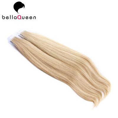 China Washable Full Cuticle 6a Virgin Tape Hair Extension , 613 Golden Blonde for sale