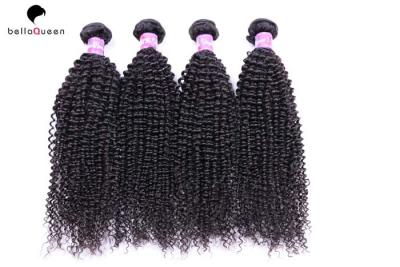 中国 深い巻き毛 6A ビルマの毛はバージンの自然で黒い人間の毛髪延長を束ねます 販売のため