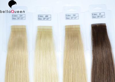 中国 長いバージン加工されていない 100% の人間の毛髪まっすぐなテープ毛延長 販売のため