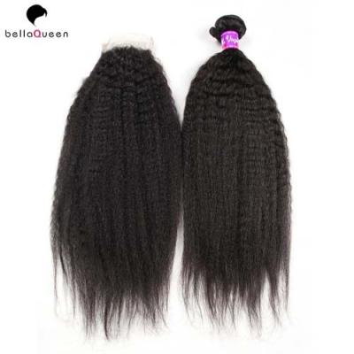 China 7A 100% Virgin Natural Black Double Drawn Human Hair Extensions Tangle Free for sale