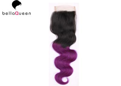 China Two tone Nice color hair 4*4 Lace Closure Cuticle Brazilian for sale