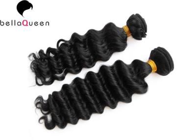 China Raw Unprocessed 100% Brazilian Double Drawn Hair Extensions Deep Wave Hair Weaves for sale