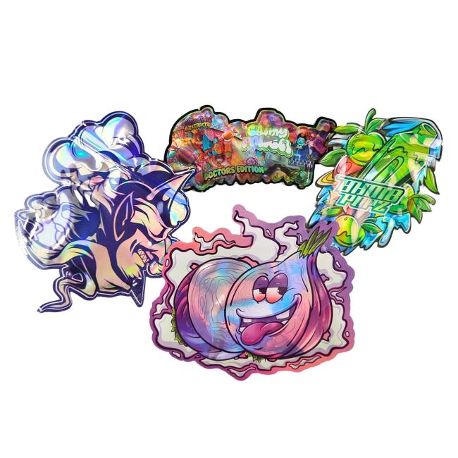 Holographic mylar bags in various shapes and sizes