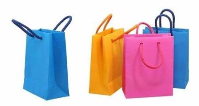 China China New Recyclable Eco - friednly Flat Handle Full Printed Kraft Paper Bag For Shopping for sale