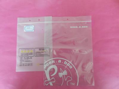 Chine Le joint de poignée imprimé par cellophane d'IDPE met en sac le sac rescellable en plastique clair de tirette de joint de poignée à vendre