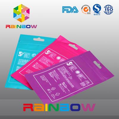 China OPP Header Bags With Adhesive Strip For Tissue /  Printed Cellophane Bags With Logo for sale