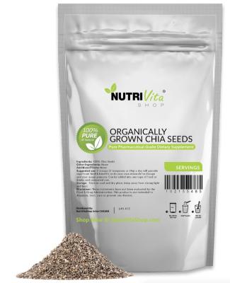 China Stand Up Plastic Pouches Packaging For Aluminum Chia Seeds Packaging Bags for sale