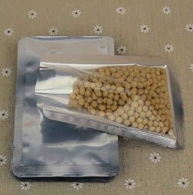 China Flat Unprinted Aluminum Foil Pouch Packaging For Chia Flour / Seeds Packaging Bag for sale