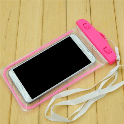 China Universal 5.5 Inch Pvc Waterproof Phone Bag For Iphone 6s 6 Plus , Pink / Oragne / Blue for sale