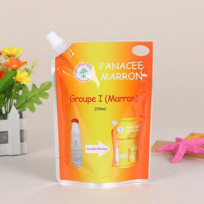 China Custom Design Reusable Food flask Pouch BPA Free Spout Bag For juice, beverage, milk packaging for sale