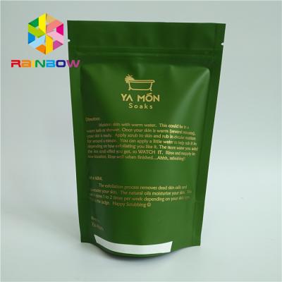 中国 アルミ ホイルのジッパーが付いている並べられたマットの白い緑茶包装袋はカスタム設計します 販売のため