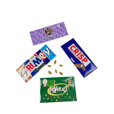 中国 Food Back Side Seal Bag Snack Candy Packaging Chocolate Candy Bar Wrapper Customized Middle Side Seal Candy Bags 販売のため