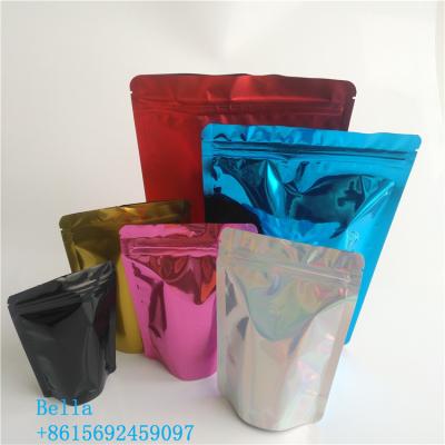 China Holographic Packaging Stand Up Zipper Pouch Bags Customization Printed For Clothing for sale