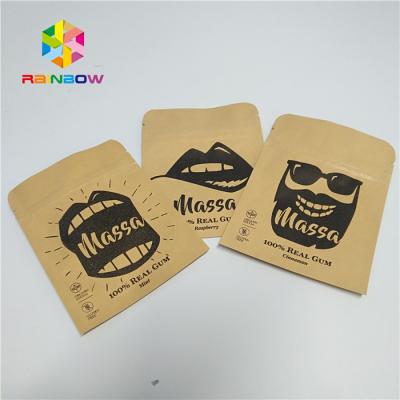 China Pill Foil Pouch Packaging Customized Sample Kraft Paper Three Side Sealed Pouch for sale