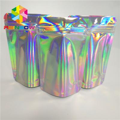 China Bolsos de empaquetado de los snacks Ziplock del holograma de encargo para la pestaña/el cepillo/la joyería en venta