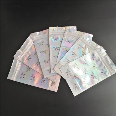China Holographic Laser Aluminum Foil Bags Gravure Printing For Eyelashes Cosmetics Packaging for sale