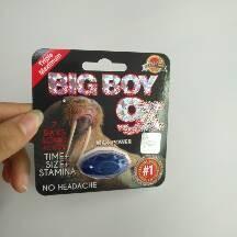China Big Boy 9X Paper Blister Card Packaging Sex Pill Capsule With Transparent Stickers Blisters Bottles for sale