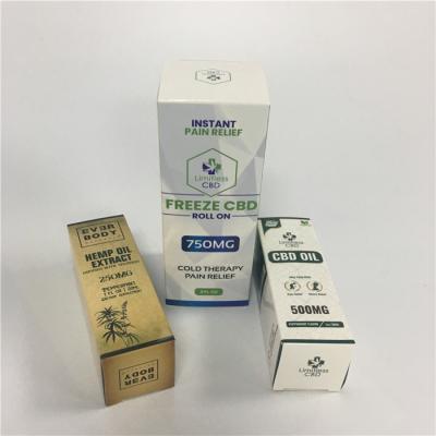 China Full color printed custom CBD disposable vape pen cartridge packaging paper box for sale