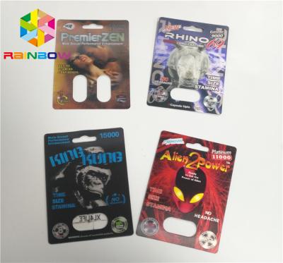China Capsule Container Blister Card Packaging Sex Pills Power Tiller 69 7 3d 6000 for sale