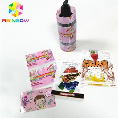 China Bottle Cup Tube Heat Shrink Wrap Labels Adhesive Stickers Custom Thickness For Display Box for sale