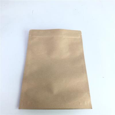 China Stock Kraft Paper Bag 250g 500g Coffee Packaging Bag Stand Up Paper Bag For Coffe Tea Food Nut Snack for sale