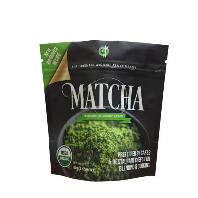 中国 注文の印刷のZipLockはアルミ ホイルの立場の袋のMatchaの緑茶の粉のパッキング袋を袋に入れる 販売のため