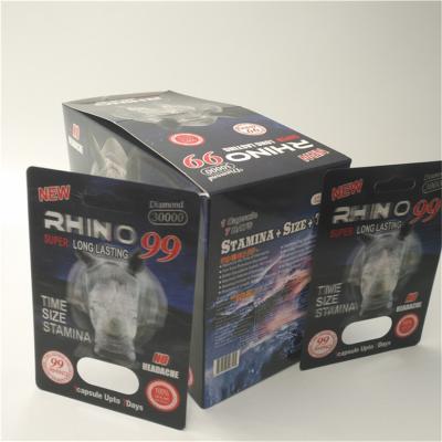 Chine rhinocéros d'emballage de carte de boursouflure de la capsule 3d 99 9000 à vendre