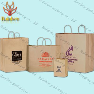 China Reycled Handmade Paper Shopping Bag Custom Luxury Printed Delicate for sale