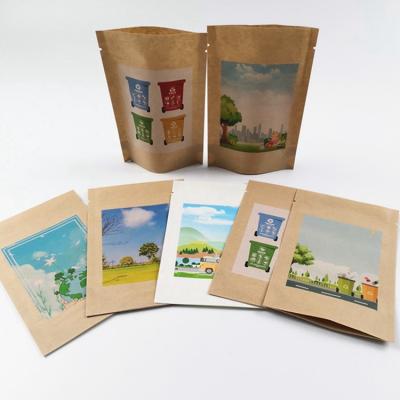 China Cmyk 80gsm SGS Biodegradable Stand Up Pouch 120mic Chocolate Pill Packaging Bags for sale