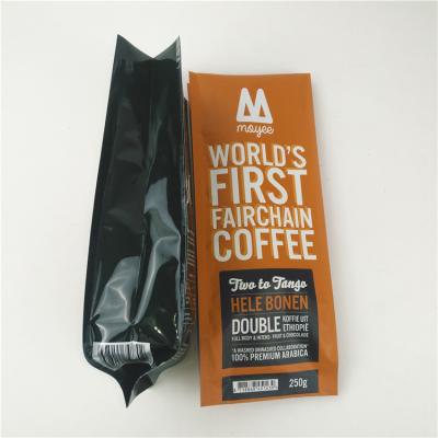 China Las bolsas de plástico laterales de Matte Glossy Resealable Coffee Beans del bolso del escudete del ANIMAL DOMÉSTICO VMPET en venta