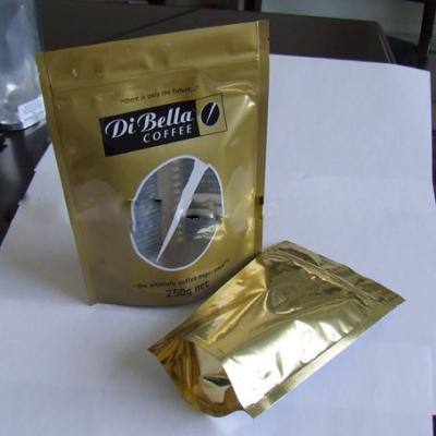 Chine Coffe/thé étanche à l'humidité tiennent la fenêtre ovale d'or en plastique de sac de poche à vendre