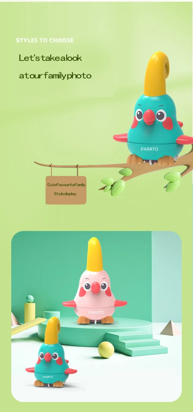 Baby Electric Early Education Parrot Swing Dance Bird Toy Music and Lighting Early Childhood Education Electric Toys