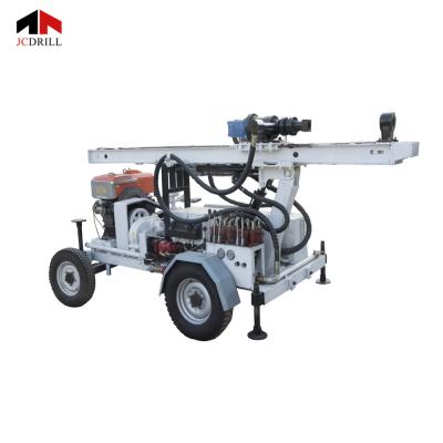 China DEUTZ Engine Trailer Rotary Portable Water Drilling Rig for sale