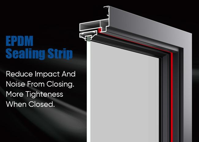 Aluminium swing door installed in modern interior setting