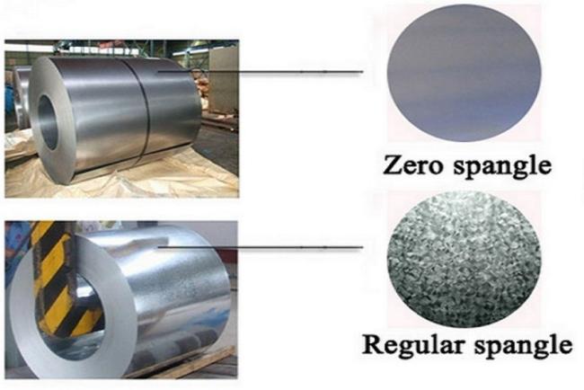 Hot-dipped galvanized steel coil product display