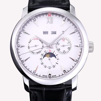 China Relógio de pulseira de couro de moda 10mm Casca espessura Pulseira de couro Relógio masculino à venda