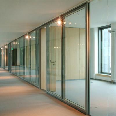 China quality guarantee noise insulation partition wall tempered glass easy installation for sale