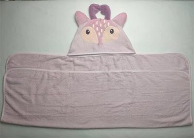 China Custom Made 100% Cotton Deer Pattern Baby Girl Bath Towel en venta