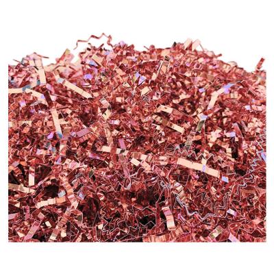 China Metallic Rustproof Gift Box Wrapping Paper Decorative Ply Cut Shredded Paper for sale