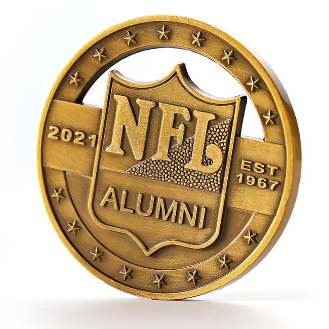 Bronze plated challenge coin example