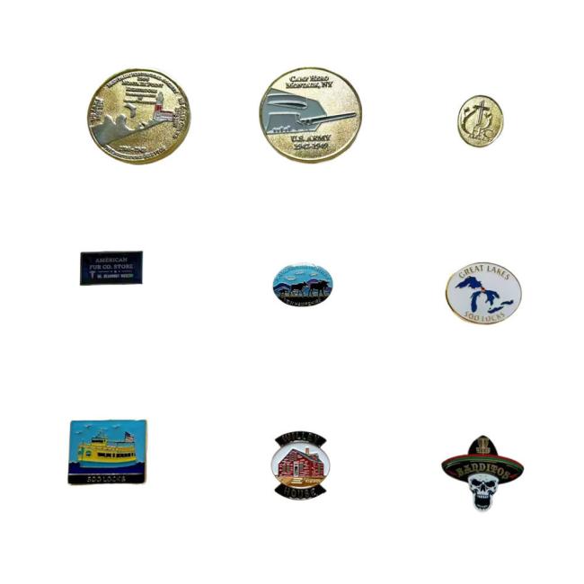 Gold plated lapel pin with rubber clutch