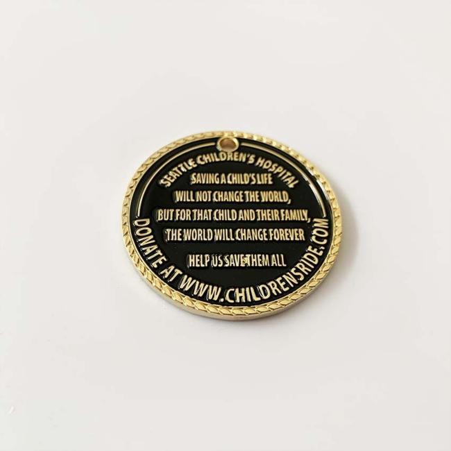 Various custom coin designs and finishes