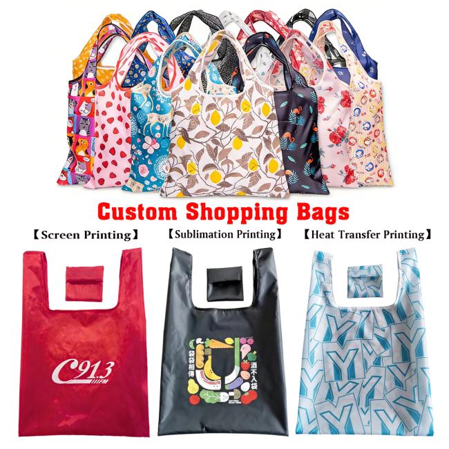 Shopping bag in use demonstration at grocery store
