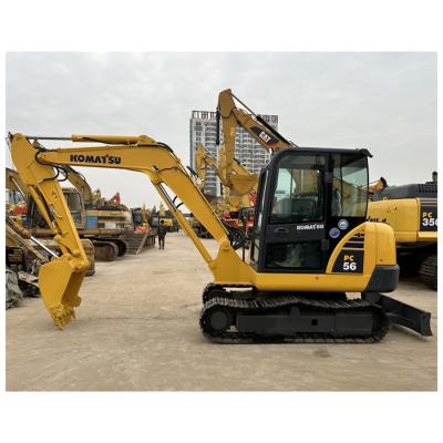 China Small Japan Komatsu PC56 Used Hydraulic Excavator Mini Size Weight 5 Tons With Blade for sale