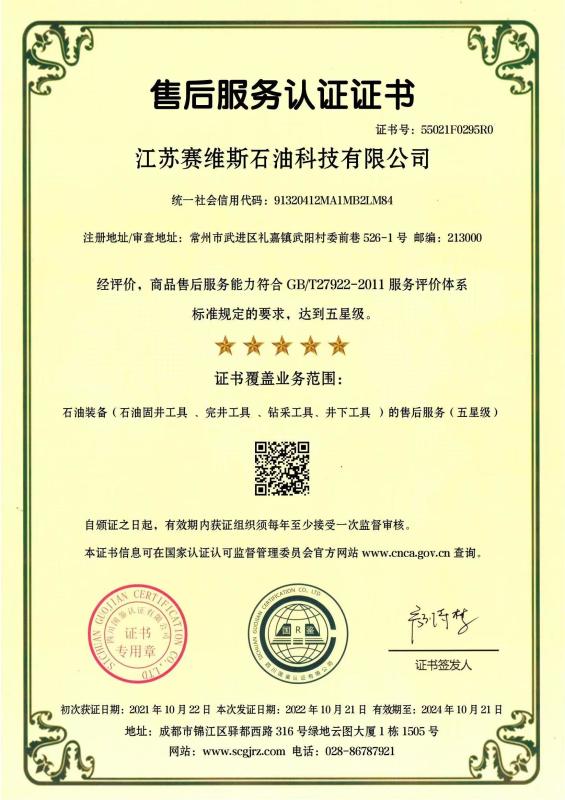 SERVICE - Jiangsu Service Petroleum Technology Co., Ltd